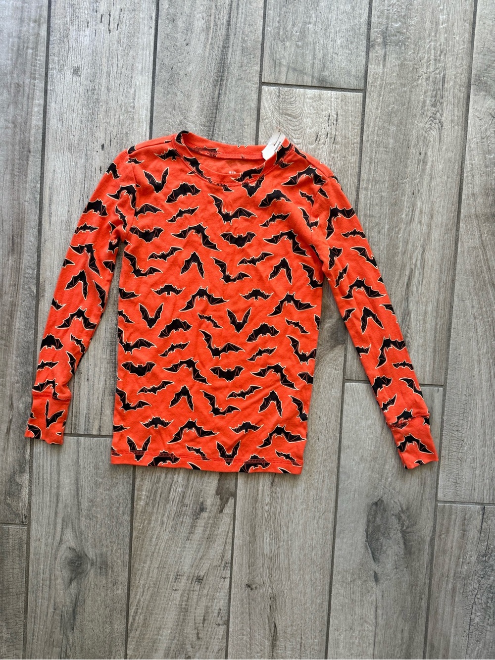 GAP Kids Orange Glow-in-the-Dark Bat Print Long Sleeve Tee